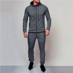 Chándal personalizado para hombre 2021, diseño sólido bordado con forro para correr en invierno - Product Image 3