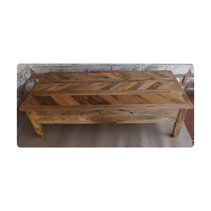 Mobilier d'intérieur moderne vieilli rustique en bois de manguier à dessus élévateur pour table basse de rangement pour salon cuisine maison bar extérieur - Product Image 2