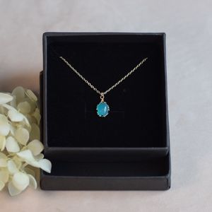 Collier d'amazonite naturelle Pendentif délicat en pierres précieuses pour les femmes Collier en cristal de guérison Bijoux minimalistes Cadeau parfait pour elle - Product Image 2