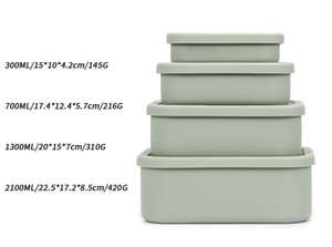 Eco-Friendly Silicone Meal Prep <b>Box</b> for Home, Office, and Outdoor Use - Product Image 6