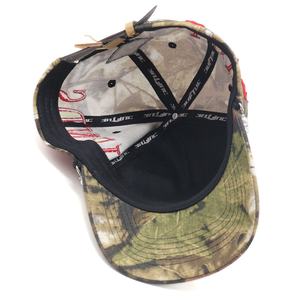 High Quality Design Your Own logo Leather Strap 5 Panel Curved Brim <b>Camo</b> Baseball <b>Cap</b> - Product Image 3