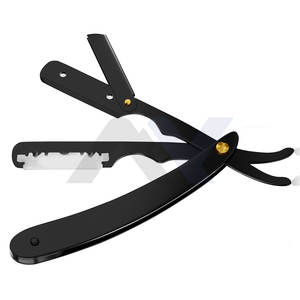 Navaja de Afeitar Profesional Hecha a Medida para Hombre, Navaja de Afeitar de Grado Barbero con Bloqueo de Seguridad, Mango Negro Premium para Afeitado y Cuidado Personal - Product Image 5