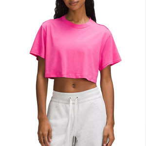 Camiseta Corta de Mujer Estilo Moderno, Camiseta Corta de Mujer de Tela Ligera, Camiseta Corta de Mujer para Uso Casual - Product Image 1