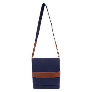 Comprar bolsos de lona de cuero genuino hechos a mano, bolso de lona de cuero con tirantes de pecho delantero de moda para hombres y mujeres, bolsos de hombro con tirantes - Product Image 5