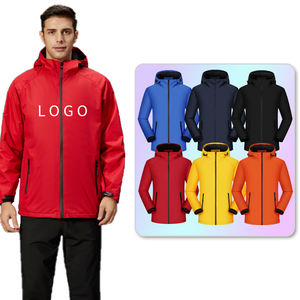 Logotipo personalizado impermeable Plus polar Zip Up con capucha chaquetas al aire libre Ropa DE TRABAJO chaqueta cortavientos Sudaderas con capucha - Product Image 2