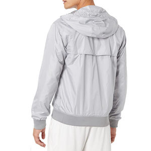 Chaquetas cortavientos para correr con forro de malla de entrenamiento deportivo con impresión de logotipo personalizado para hombres - Product Image 3