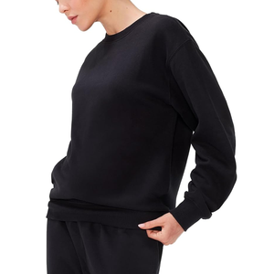 เสื้อสเวตเชิ้ตสำหรับผู้หญิง, เสื้อลำลองแขนยาวแบบหลวมเปิดไหล่เสื้อแบบสวมหัวเสื้อนุ่มน่ารัก - Product Image 2