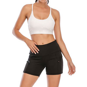 Pantalones cortos sin costuras de cintura alta para mujer, estilo Simple, Spandex sólido/nailon, gimnasio, Fitness, motorista, Yoga, ropa para correr para exteriores - Product Image 1