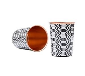 Antique Pure Copper <b>Glass</b> Tumbler Handmade Outdoor Metal Drinkware with Premium Etching Disposable for <b>Travel</b> - Product Image 5