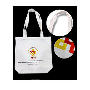 Bolsa de algodón impresa con mango suave reutilizable, Bolsa duradera para compras, regalos, uso diario - Product Image 4