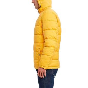 Fermeture à glissière à capuche de couleur jaune avec poches Vêtements pour hommes Vestes bouffantes Vestes à manches longues imperméables High Street Vestes pour hommes - Product Image 3