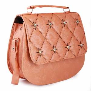 กระเป๋าสะพายข้างผู้หญิงแบบแฟนซี (6557) - สีส้ม - Product Image 1