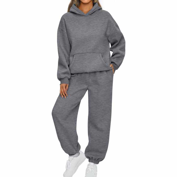 2025 Wholesale Women Praline Color Dropped Shoulder Long Sleeve Relaxed Fit Breathable Tracksuit Made in Pakistan Contrast Color