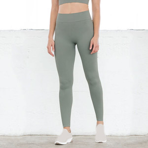 Leggings sin costuras de cintura alta Pantalones de Yoga de cadera de melocotón para mujer Tela de control de barriga ultra suave Fábrica OEM al por mayor. - Product Image 6