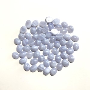 Gemas Vivaaz grado AAA 5x7mm ágata de encaje azul Natural IGI certificado cabujón suelto ovalado liso piedras preciosas semipreciosas calibradas - Product Image 3