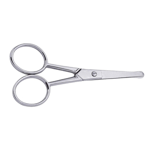 Ciseaux à barbe professionnels avec bouts arrondis Lame incurvée Poignée en céramique Finition miroir Toilettage pour le corps - Product Image 5