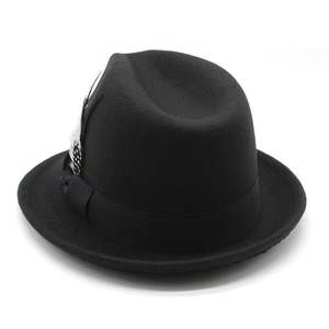 Sombrero de Fieltro Suave Estilo Europeo y Americano con Borde de Pluma, Nuevo Color, Transfronterizo, Sombrero Pequeño - Product Image 6