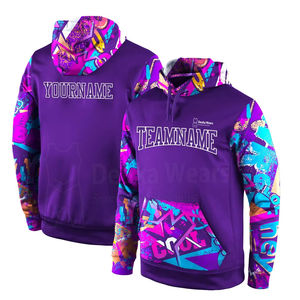 Service OEM, conception personnalisée, vêtements d'équipe, nom du joueur, impression par sublimation, sweat-shirts à capuche d'hiver pour hommes, tissu en molleton de coton, streetwear - Product Image 3