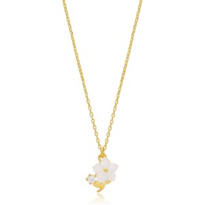 Collier Pendentif Charme Fleur Minimaliste Mignon Collection Bijoux d'Été Faits Main Turcs en Argent Sterling 925 - Product Image 1