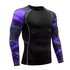 Camisetas de Compresión Rashguards para Hombre, Cuello Redondo, Manga Larga, MMA, Jiu Jitsu, Personalizadas, de la Mejor Calidad, Nuevas, al por Mayor, OEM - Product Image 2