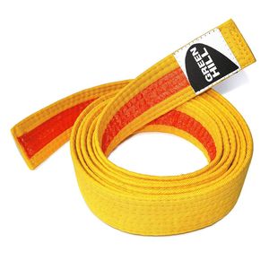 Ceinture de judo Green Hill légère BIO COLOR pour l'entraînement de karaté, taekwondo, haut niveau, style samouraï - Product Image 1