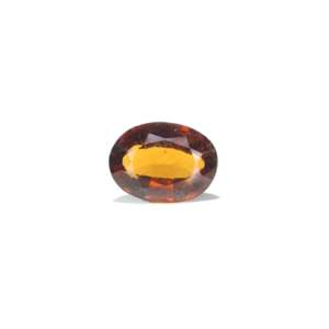 Hessonite (Gomed) naturelle de 4 carats, pierre précieuse minérale facettée de coupe ovale, couleur orange, calibrée, effets optiques spéciaux, pierre brute - Product Image 1