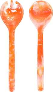 ชุดเซิฟเวอร์สลัดทำด้วยมือทำจากเรซิ่นพร้อมส้อมและช้อนดีไซน์หรูหราสำหรับห้องครัวในบ้านการรับประทานอาหารในชีวิตประจำวัน - Product Image 2