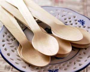 Cuchara de madera Cuchara desechable compostable para comedor ecológico - Product Image 6