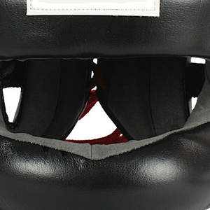Casco protector de cabeza de cuero real con logotipo personalizado de alta calidad para entrenamiento de boxeo y lucha - Product Image 3