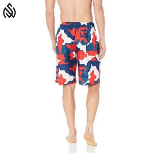 Pantalones cortos de playa para nadar de venta rápida para hombres con cintura con cordón elástico Forro de malla suave y bolsillos - Product Image 3