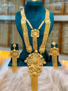 Ensemble de bijoux de mode Dubaï Vintage 24K plaqué or peignes broches boucles d'oreilles bracelets-élégant Allemagne Bulgarie cuivre matériel - Product Image 6