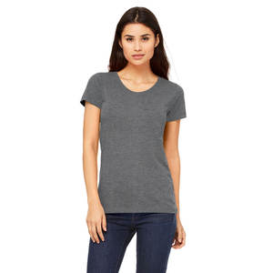 Bella + Canvas Camiseta de manga corta Triblend para mujer Camiseta transpirable Triblend gris Camiseta de mujer con tu logotipo Camiseta - Product Image 1
