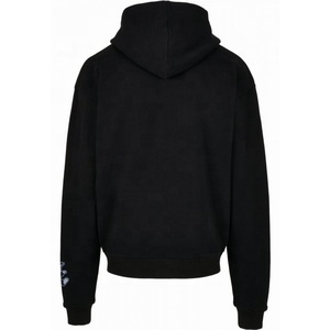 Sweat-shirt à capuche surdimensionné personnalisé en molleton 100 % coton pour homme, tendance 2024, avec logo en relief et broderie, collection hiver - Product Image 2