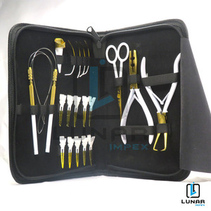 <b>Hair</b> <b>Extension</b> <b>Tools</b> Kit in Whisper White and Gold Plasma Color Verified Factory Pro Grade Styling <b>Tools</b> & Accessories Set - Product Image 3