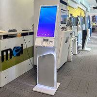 Kiosco de Autoservicio Interactivo de 27 Pulgadas con Soporte para TPV y Escáner de Código de Barras
