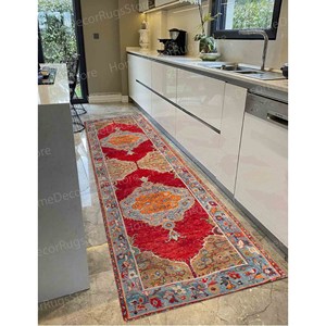 Turkish Design Wool Patchwork <b>Rug</b> Customs Floral Medallion <b>Chenille</b> <b>Rug</b> with Latex Backing - Product Image 5