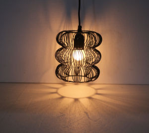 Élégant noir métal fer Cage pendentif lumière Ceiligh pendentif éclairage pour cuisine salle à manger lustres moyens bureau à domicile - Product Image 3