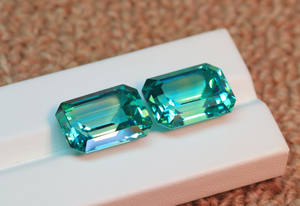 Piedra preciosa Paraiba cultivada en laboratorio, 14x10mm, forma Rectangular, piedra Paraiba facetada suelta, lo mejor para hacer joyas - Product Image 6