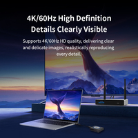 Kit de Presentación Inalámbrico 4K, Compartición de Pantalla BYOD con Dongle USB-C y USB-A, Plug & Play