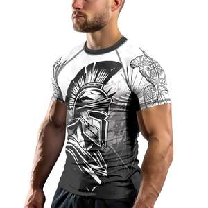 Rashguard à sublimation intégrale, tissu extensible de compression, art personnalisé, MMA, BJJ, arts martiaux, haut d'entraînement - Product Image 2