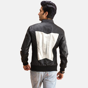 Servicio OEM, Chaqueta de Cuero para Hombre de Alta Calidad, Chaqueta de Cuero de Moda con Mangas Completas para Hombre - Product Image 4