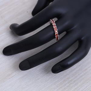 แหวนโกเมนทรงกลมสไตล์โบฮีเมียนสำหรับเป็นของขวัญวันเกิดหรือวันครบรอบปี925เงินสเตอร์ลิงตลอดไป - Product Image 6