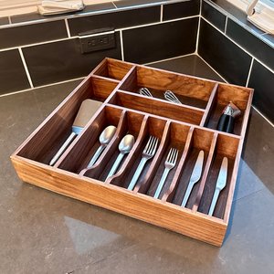 Porta Utensilios de Madera Moderno Hecho a Mano, Organizador de Cocina Ecológico, Almacenamiento de Cubiertos, Cucharas y Tenedores, para el Hogar y Comercial - Product Image 3