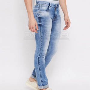 Jean décontracté pour homme, taille mi-haute, en coton léger, coupe droite, respirant, séchage rapide, logo personnalisé, service OEM – Meilleures ventes - Product Image 2