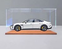 Boîte de présentation pour modèles de voitures à l'échelle 1:18 en acrylique Artful Cosmos, avec éclairage LED, transparente, anti-poussière, moderne, simple, pour collectionneurs