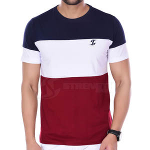 Camiseta casual de manga corta para hombre, corte ajustado, hecha de algodón y poliéster, para venta en línea, hecha en Pakistán. - Product Image 2