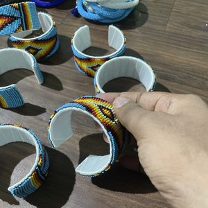 ชุดกำไลข้อมือเรซินทำมือสไตล์วินเทจทำมือปรับแต่งได้สีสันสวยงามแฟชั่นผู้หญิงเพชรงานแต่งงานอินเดียคริสเตียน - Product Image 2