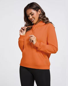 2025 femmes automne vêtements logo personnalisé femmes pull à capuche blanc couleur unie à capuche sweats décontractés - Product Image 5