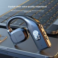 Tampilan Baterai LED Baru Kiri Kanan Universal Pakai Putar Satu Telinga Nirkabel ENC Klasik Sport Drive Stereo Earphone