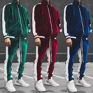 Ensemble de jogging et survêtement en velours vert pour homme – Nouveauté - Product Image 6